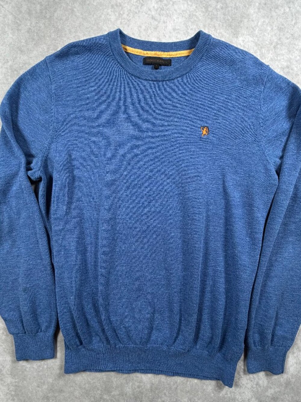 Made By Monkeys Men's 100% Cotton Roundneck Sweater Blue Size L